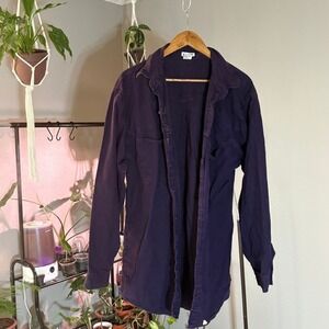 Mens Purple Button Down Shirt Long Sleeve Western Cowboy Style‎ Casual